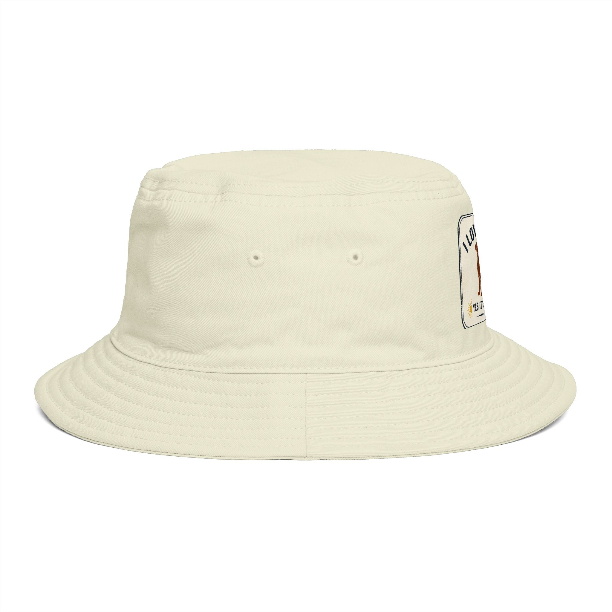 I Love My Dog Bucket Hat — Vintage Dog Patch Summer Pet Lover Hat