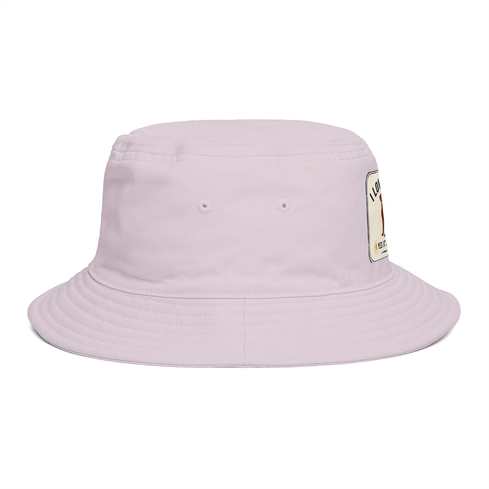 I Love My Dog Bucket Hat — Vintage Dog Patch Summer Pet Lover Hat