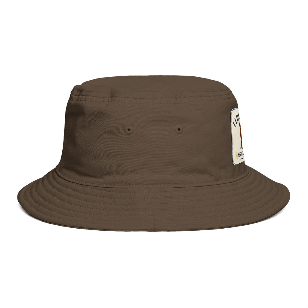 I Love My Dog Bucket Hat — Vintage Dog Patch Summer Pet Lover Hat