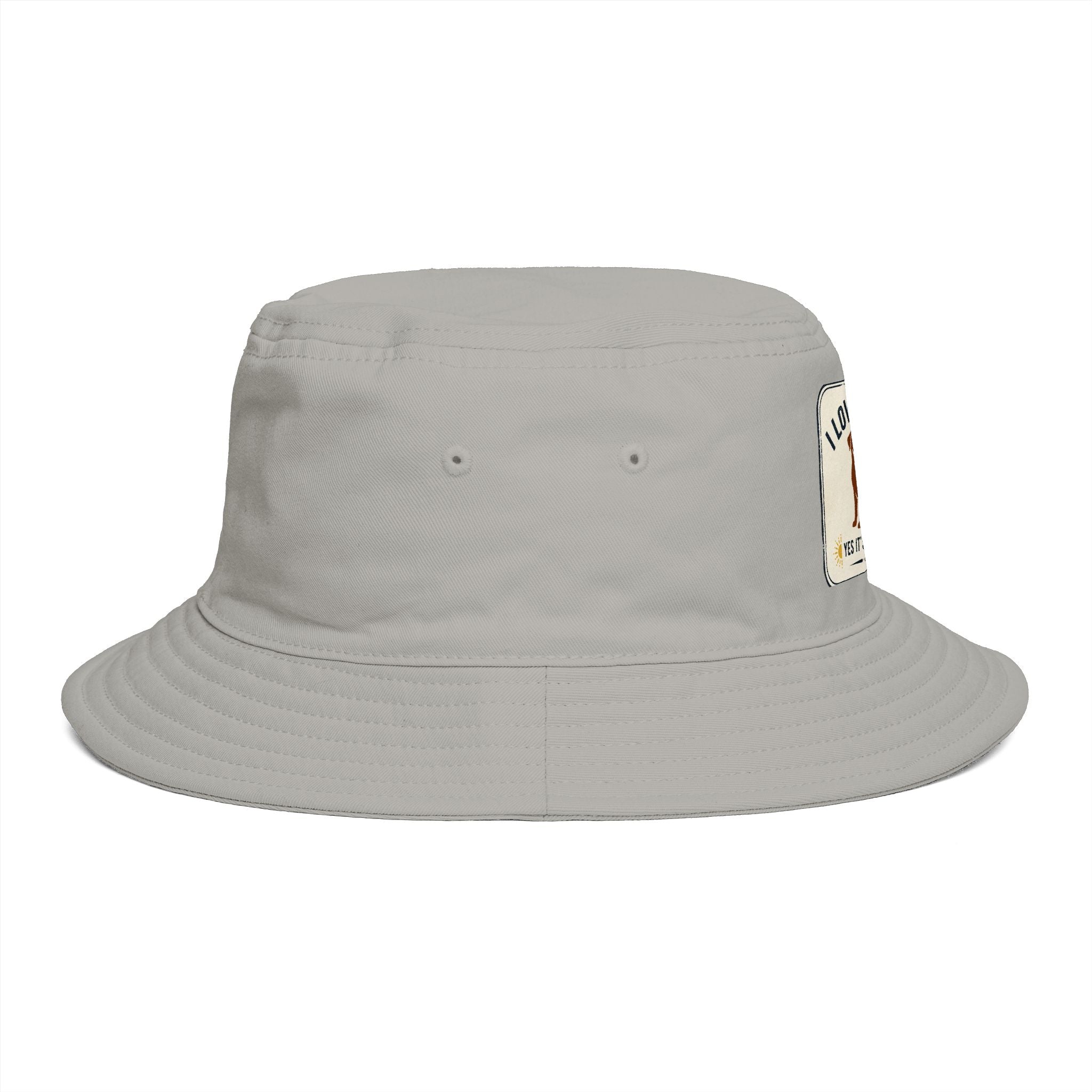I Love My Dog Bucket Hat — Vintage Dog Patch Summer Pet Lover Hat