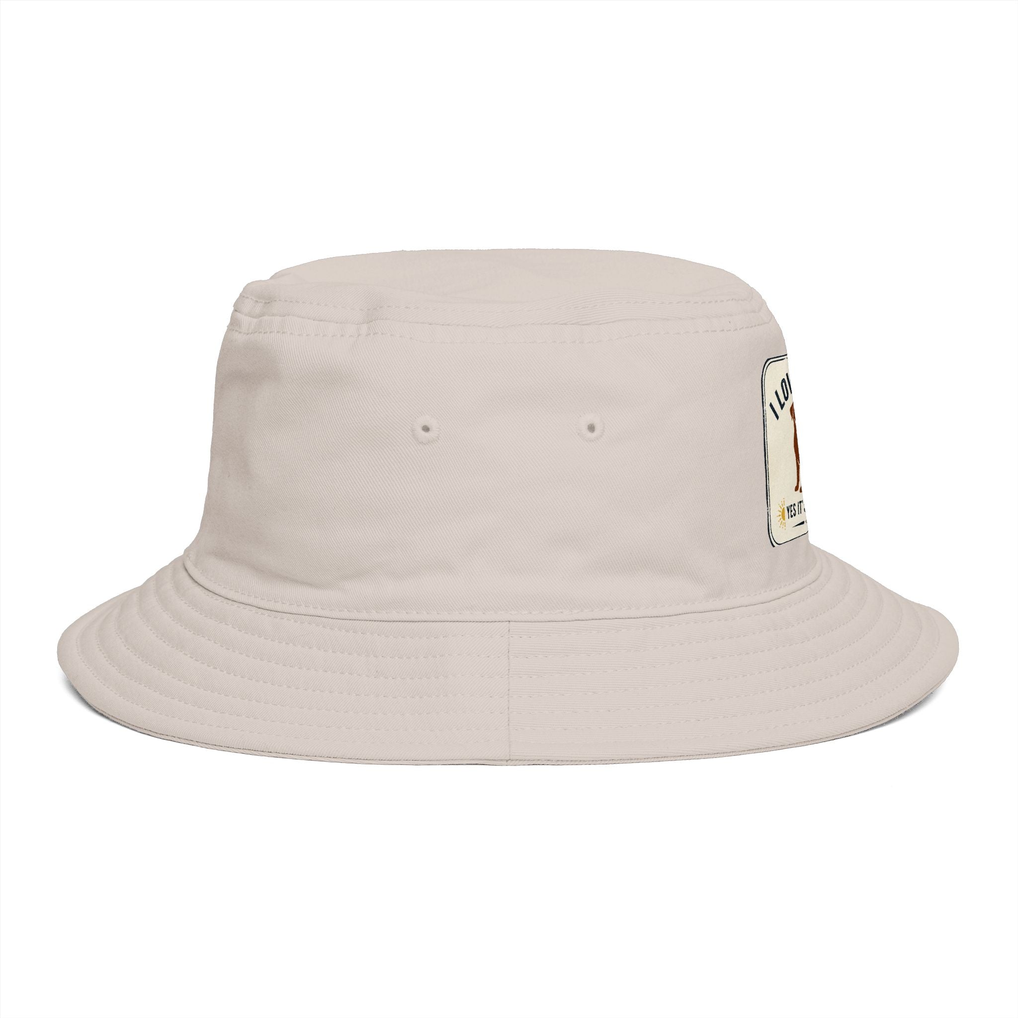 I Love My Dog Bucket Hat — Vintage Dog Patch Summer Pet Lover Hat