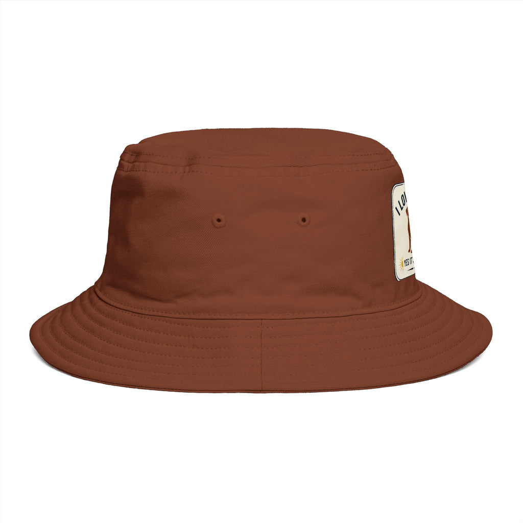 I Love My Dog Bucket Hat — Vintage Dog Patch Summer Pet Lover Hat