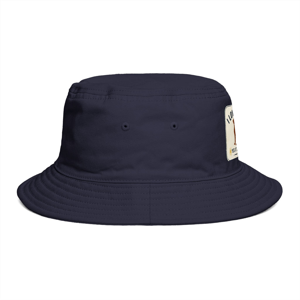I Love My Dog Bucket Hat — Vintage Dog Patch Summer Pet Lover Hat