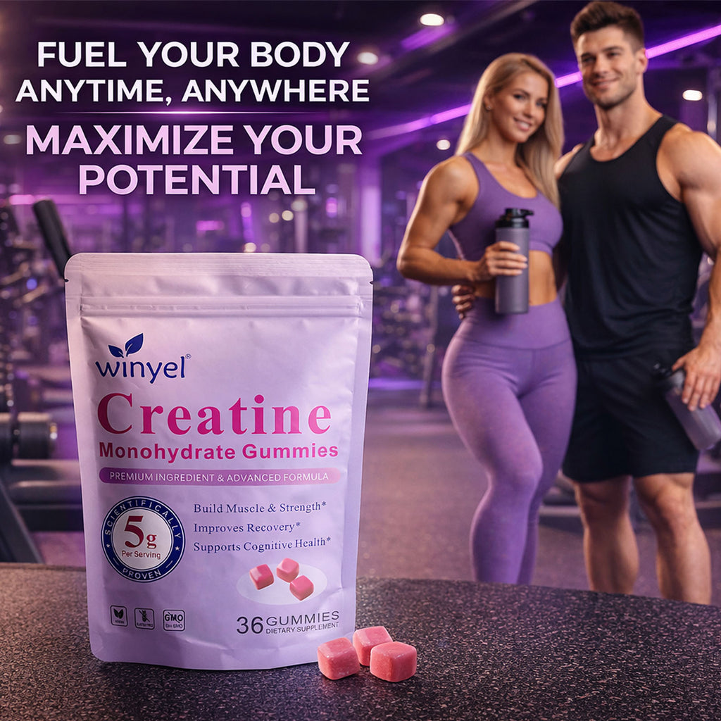 Creatine Monohydrate Gummies, 5 Grams Per Serving, Sugar-free Creatine Gummies, Suitable For Workouts, Strength, Cognitive Health, And Muscle Support, Gluten-free, Berry-enhanced, 36 Gummies.
